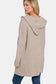 Zenana Hooded Open Front Sweater Cardigan