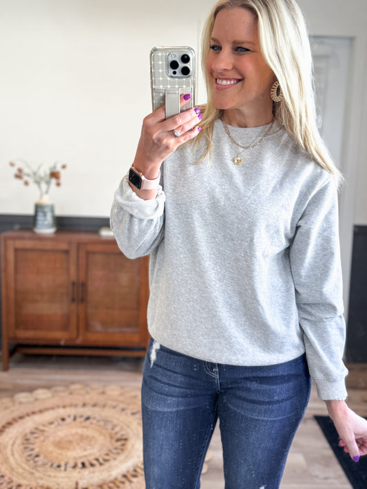 Round Neck Long Sleeve Sweatshirt