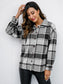 Plaid Button Up Collared Neck Jacket